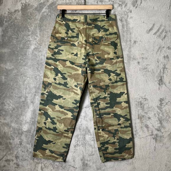 Free People Pants - Free People Remy Camo Cropped Pants Moss Green Camouflage Utility Casual Boho 29